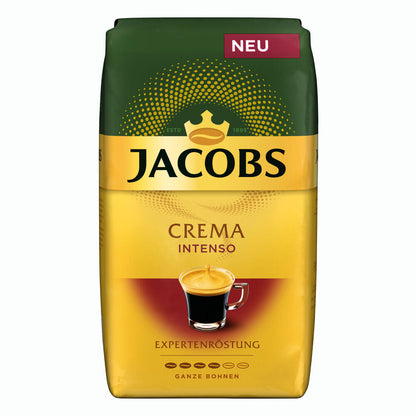 Jacobs Crema Italiano Expertenröstung, Bohnenkaffee, ganze Bohnen, Röstkaffee, Kaffeebohnen, 3 x 1000 g