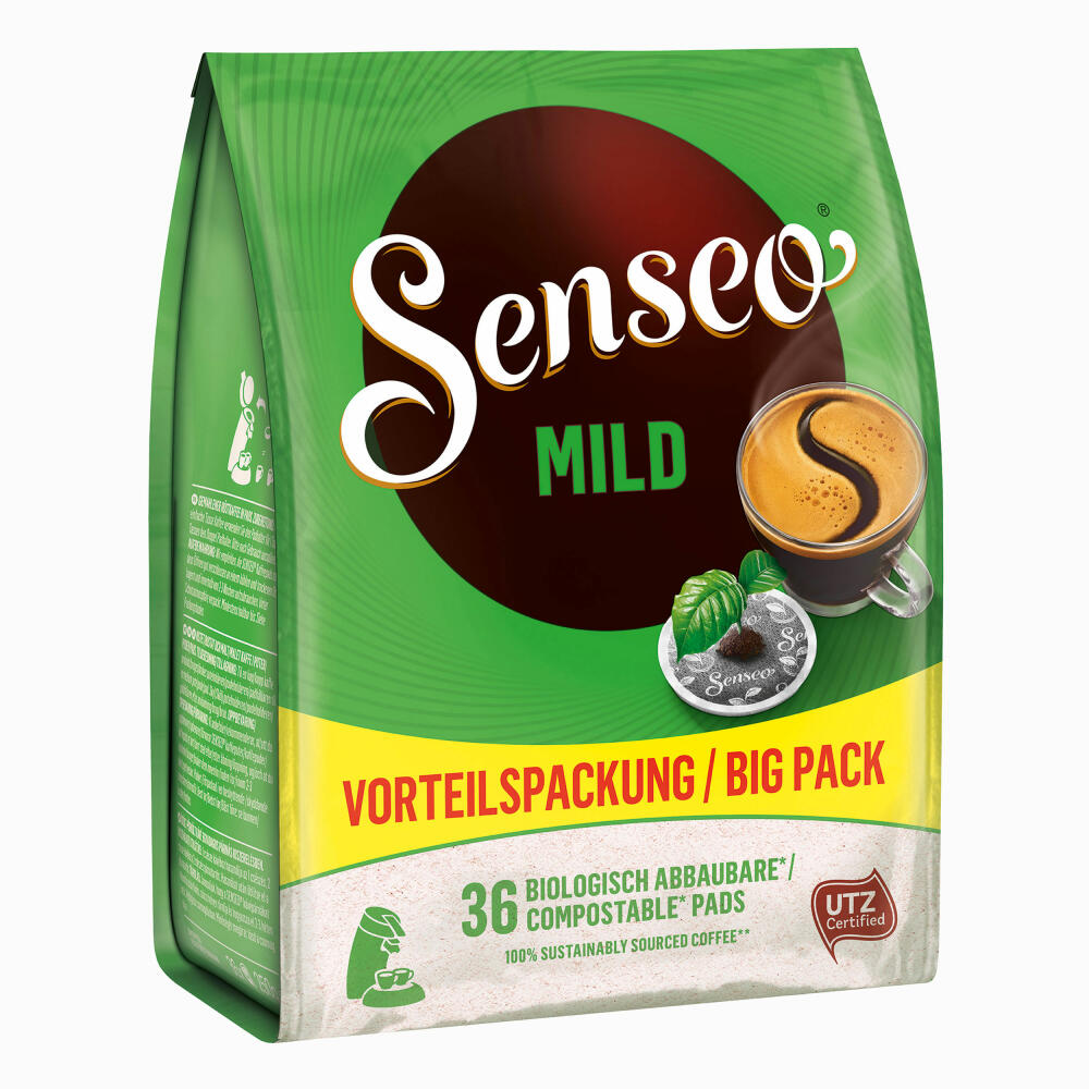 Senseo Mild Kaffeepads, für alle Padmaschinen, Kaffee, Raffiniert und Fein, 144 Kaffee Pads, á 6.9 g