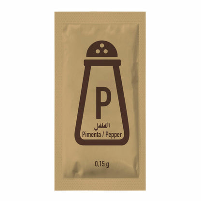 Hellma Pfeffer-Sachets nachhaltig, Schwarzer Pfeffer, Gemahlen, für Gastro und Hotel, 2000 x 0,15 g