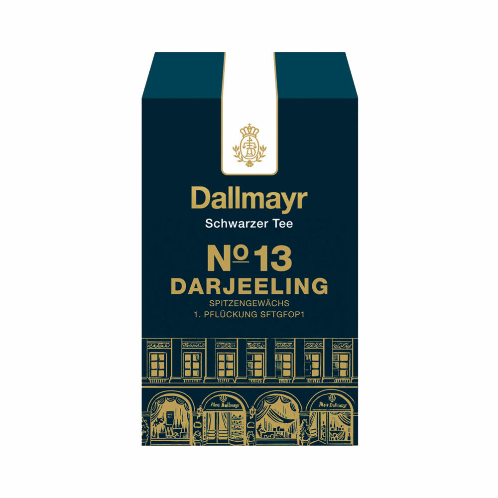 Dallmayr Schwarztee - Nr. 13 Darjeeling First Flush, Schwarzer Tee, Black Tea, Loser Tee, Ceylon Tee, Zart / Edel, 100 g