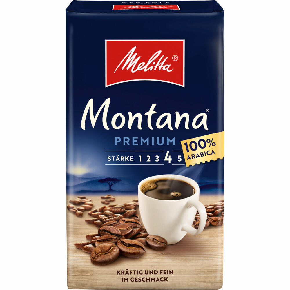 Melitta Montana Premium, gemahlener Röstkaffee, Filterkaffee, Kaffee, 500 g