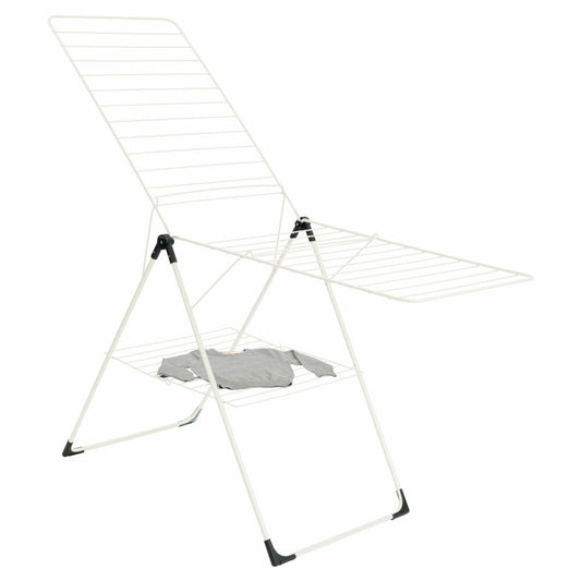 Brabantia Drying Rack T-Model, Clothes Rack, Tumble Dryer, Fresh White, 20 Meters, 476068
