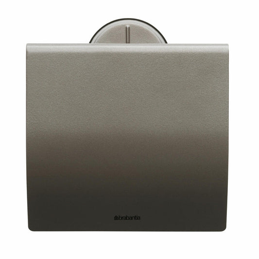 Brabantia toilet paper holder, toilet paper holder, toilet roll holder, stainless steel platinum, 483363