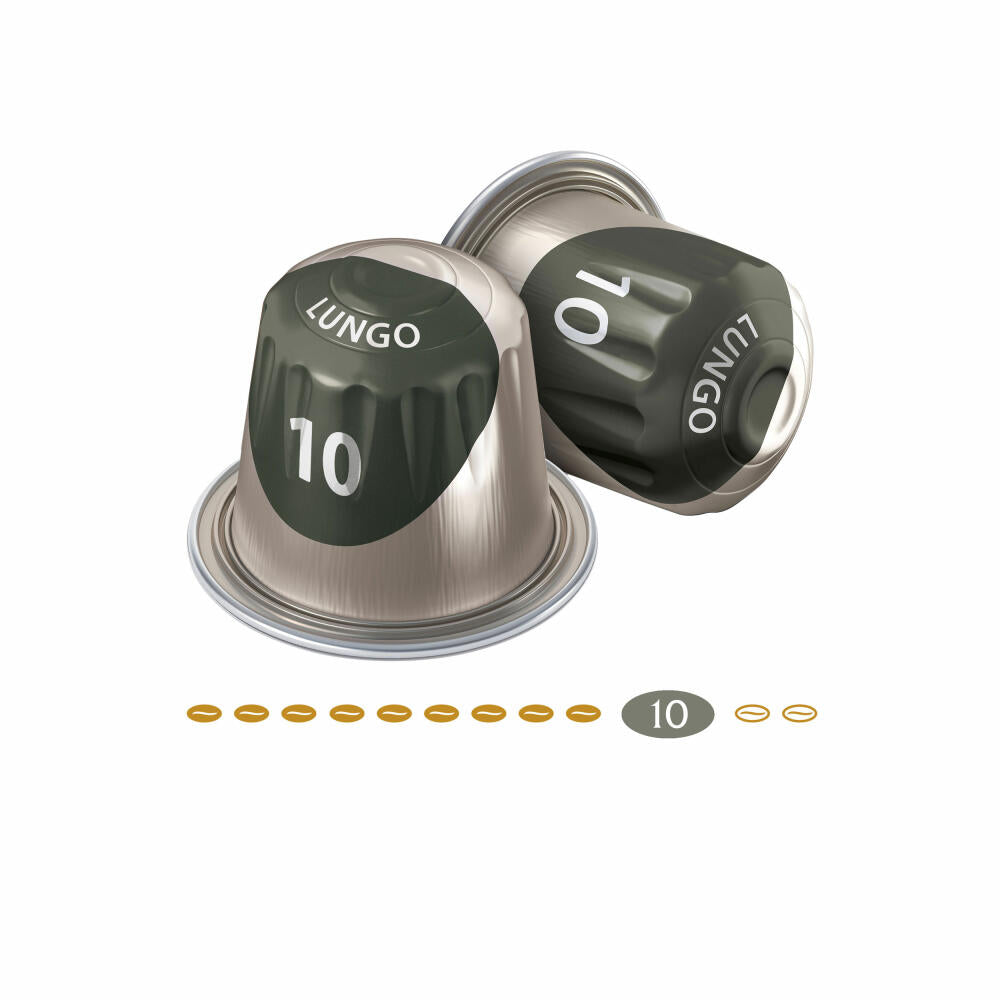Jacobs Lungeo 10 Forte 10er Set, Kaffeekapseln, Nespresso Kompatibel, Kaffee, 10x10 Kapseln, á 5.2 g