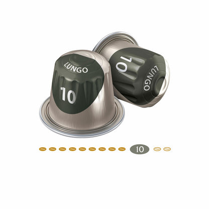 Jacobs Lungeo 10 Forte 10er Set, Kaffeekapseln, Nespresso Kompatibel, Kaffee, 10x10 Kapseln, á 5.2 g