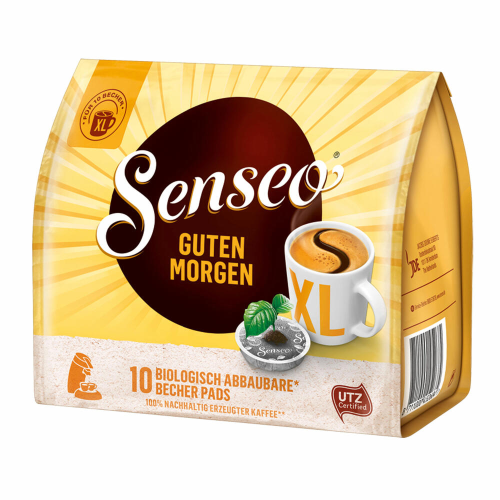 Senseo Kaffeepads Premium Set Guten Morgen XL, 3er Pack, Stark & Intensiv, Kaffee Pads, je 10 Pads, mit Paddose