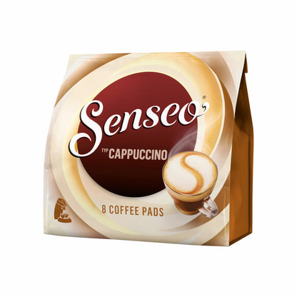 Senseo Kaffeepads Premium Set Cappuccino, 3er Pack, Milchschaumklassiker, Kaffee, je 8 Pads, mit Paddose