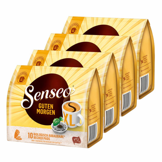 Senseo Kaffeepads Guten Morgen XL, Stark & Intensiv, Kaffee Pads, 4er Pack, á 125 g