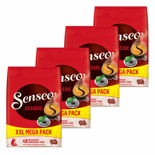 Senseo Kaffeepads Classic / Klassisch, 4er Pack, Intensiver und Vollmundiger Geschmack, Kaffee, 192 Pads