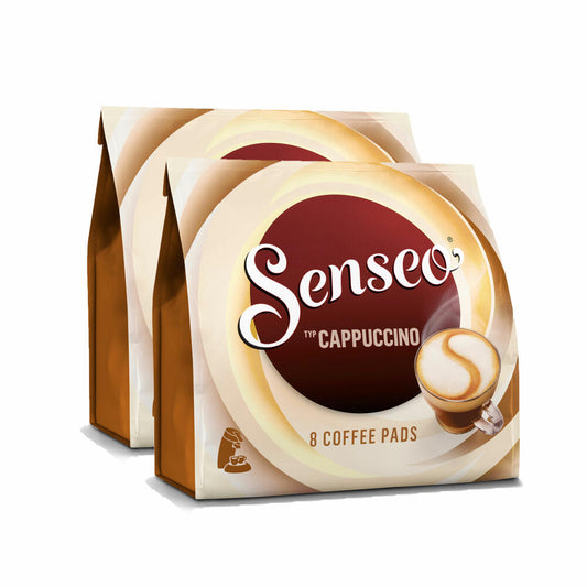 Senseo Kaffeepads Cappuccino, Milchschaumklassiker, Kaffee, neue Rezeptur, 2er Pack, 2 x 8 Pads