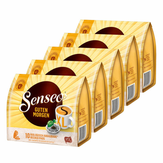 Senseo Kaffeepads Guten Morgen XL, Stark & Intensiv, Kaffee Pads, 5er Pack, á 125 g