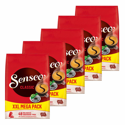 Senseo Kaffeepads Classic / Klassisch, 5er Pack, Intensiver und Vollmundiger Geschmack, Kaffee, 240 Pads