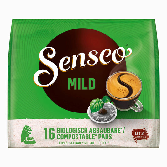 Senseo Kaffeepads Mild, Feiner und Samtweicher Geschmack, Kaffee, 16 Pads