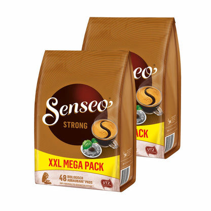 Senseo Kaffeepads Strong / Kräftig, 2er Pack, Kraftvoller Geschmack, Kaffee, 96 Pads