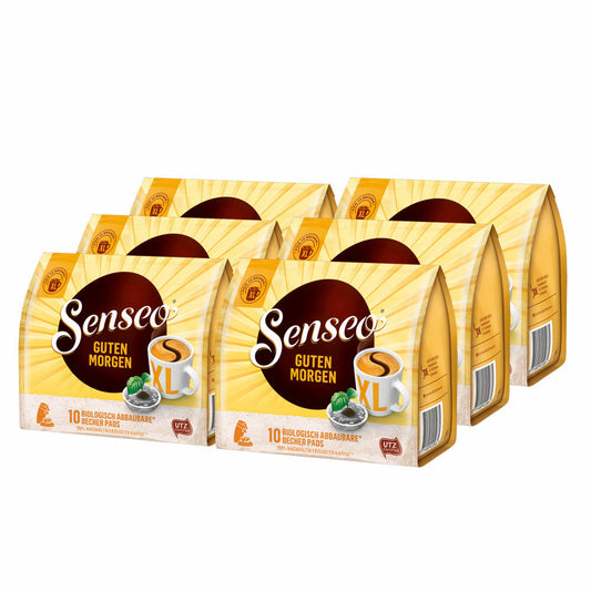 Senseo Kaffeepads Guten Morgen XL, Stark & Intensiv, Kaffee Pads, 6er Pack, á 125 g