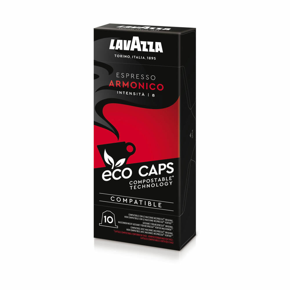 Lavazza Eco Kaffeekapseln Espresso Armonico, Nespresso kompatibel, Kaffee Kapsel, 3 x 10 Kapseln