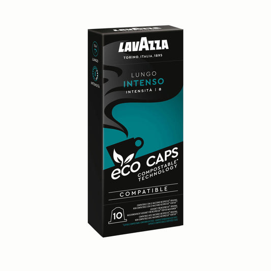 Lavazza Eco Kaffeekapseln Lungo Intenso, Nespresso kompatibel, Kaffee Kapsel, 10 x 10 Kapseln