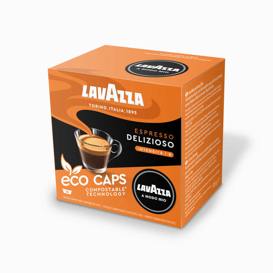 Lavazza A Modo Mio Eco Kaffeekapseln Espresso Delizioso, Kaffee Kapsel, Kompostierbar, 16 x 16 Kapseln