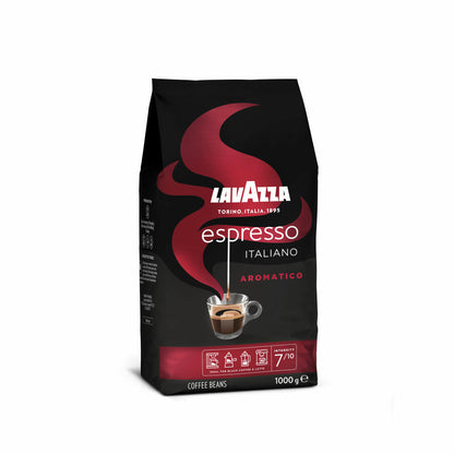Lavazza Kaffee Espresso Italiano Aromatico, ganze Bohnen, Bohnenkaffee, Set, 8 x 1000 g