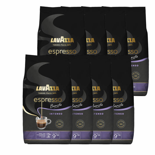 Lavazza Kaffee Espresso Barista Intenso, ganze Bohnen, Bohnenkaffee, Set, 8 x 1000 g