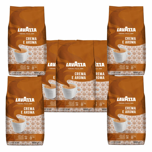 Lavazza Kaffee Crema E Aroma, ganze Bohnen, Bohnenkaffee, Set, 7 x 1000 g