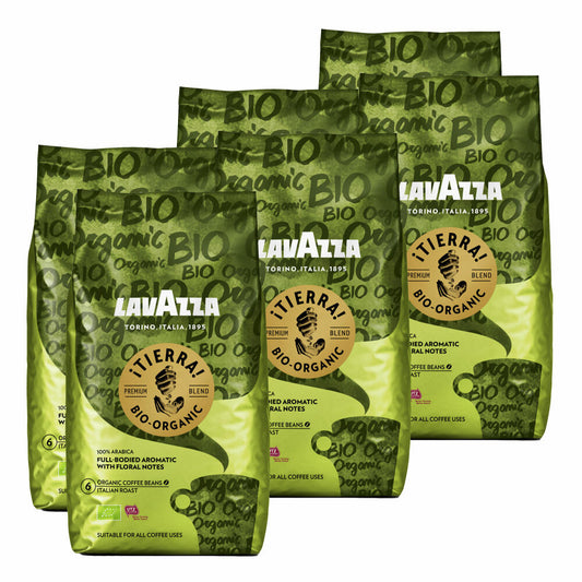 Lavazza Kaffee Tierra Bio Organic, ganze Bohnen, Bohnenkaffee, Set, 6 x 1000 g