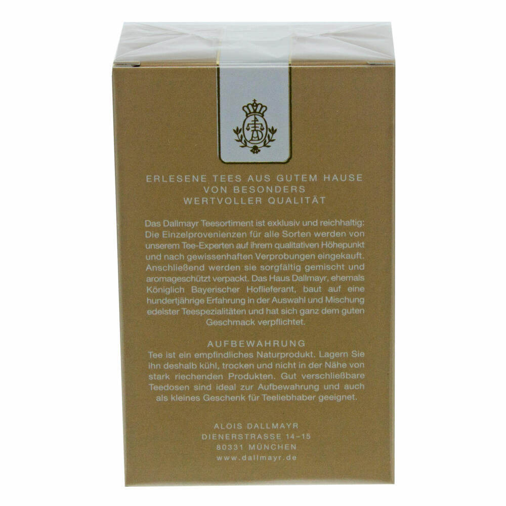 Dallmayr Aromatisierter Schwarzer Tee Wintertee Orange Mandel, Schwarztee, Black Tea, China Blatt Tee, Loser Tee, Zitrusduft, 100 g
