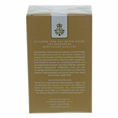 Dallmayr Aromatisierter Schwarzer Tee Wintertee Orange Mandel, Schwarztee, Black Tea, China Blatt Tee, Loser Tee, Zitrusduft, 100 g