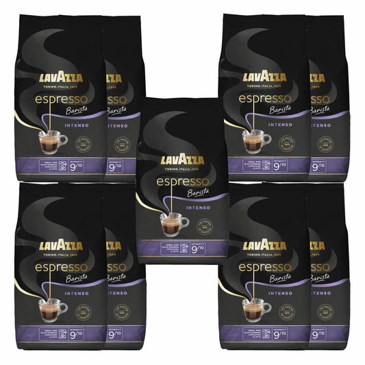 Lavazza Kaffee Espresso Barista Intenso, ganze Bohnen, Bohnenkaffee, Set, 9 x 1000 g