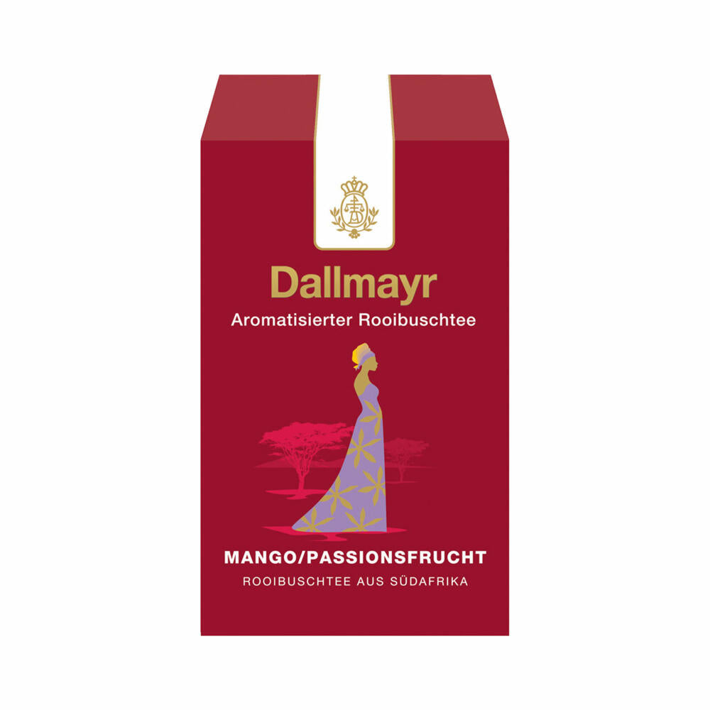 Dallmayr Roibuschtee Mango-Passionsfrucht, Rooibos Tee, Roibusch, Loser Tee, Koffeinfrei, Leicht Süßlich, 3 x 100 g