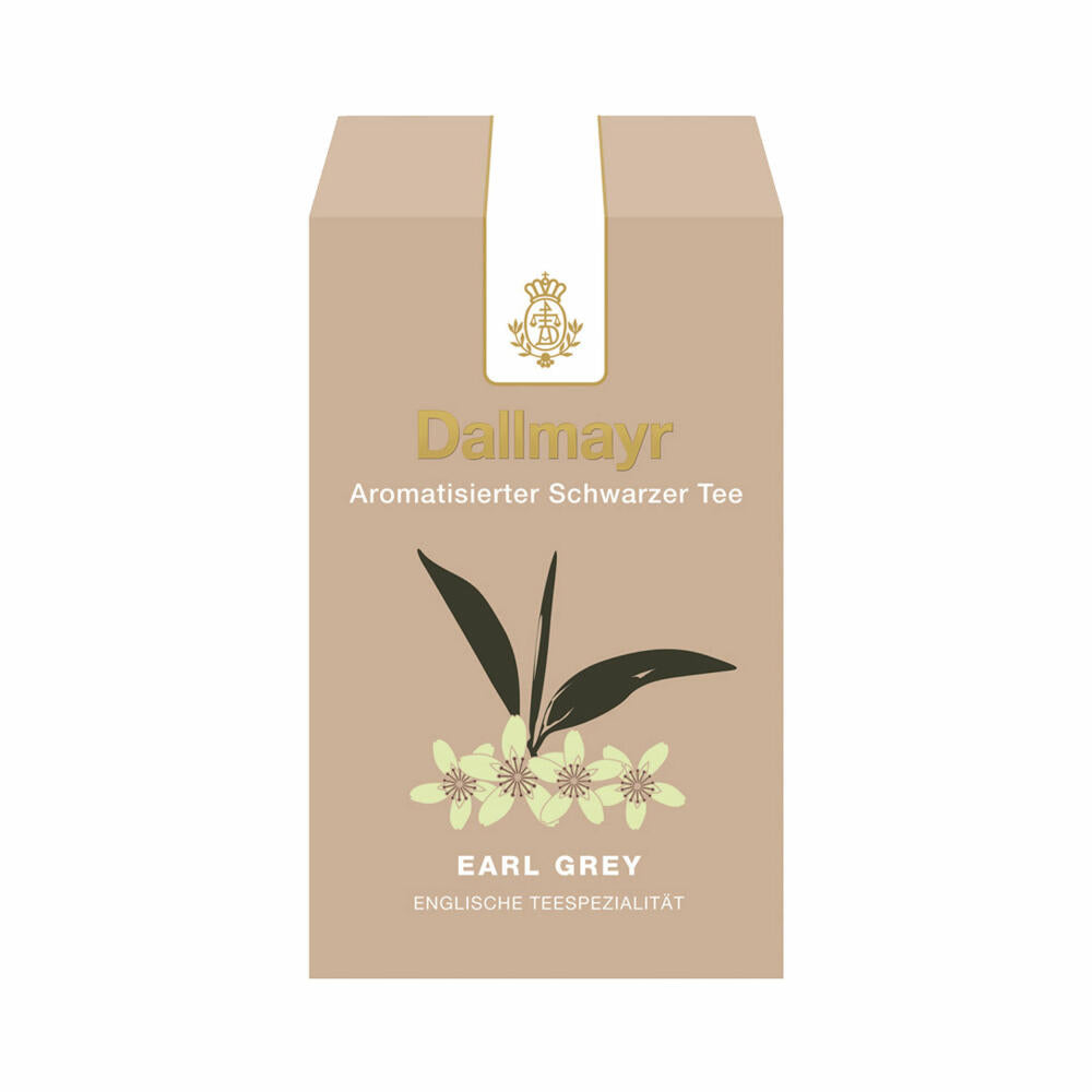 Dallmayr Aromatisierter Schwarztee - Earl Grey, Schwarzer Tee, Black Tea, Ceylon Tee, Loser Tee, Zitrusduft, 100 g
