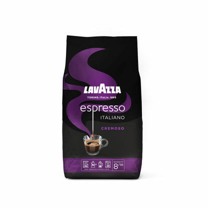 Lavazza Kaffee Espresso Italiano Cremoso, ganze Bohnen, Bohnenkaffee, Set, 6 x 1000 g