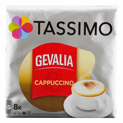 Tassimo Gevalia Cappuccino, Kaffee, Kaffeekapsel, Gemahlen, 16 T-Discs / Portionen