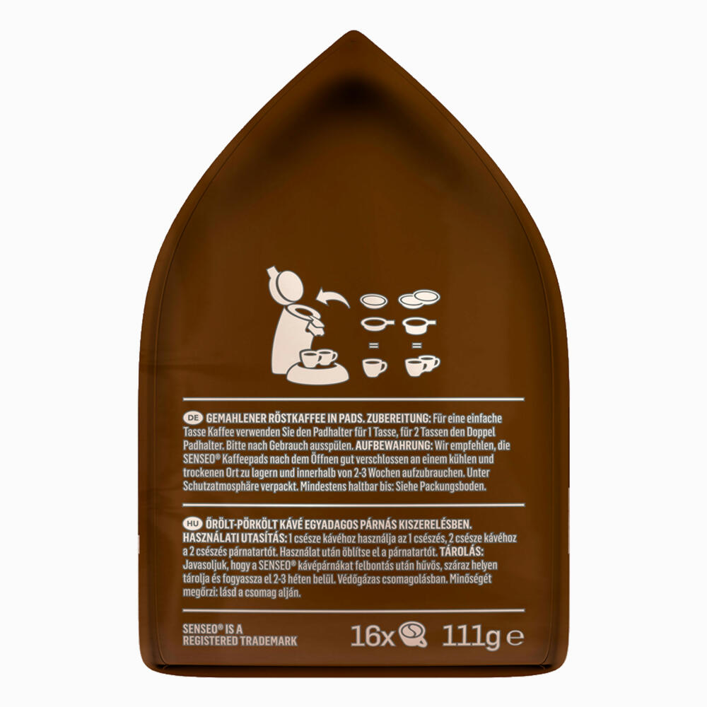 Senseo Extra Strong Kaffee Geschenkset 3 x 16 Pads / Kaffeepads + Café Smooth Glas