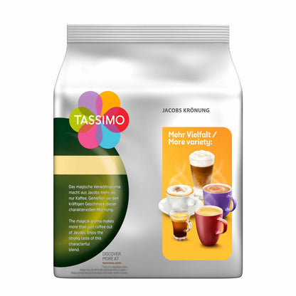 Tassimo Jacobs Krönung XL Kräftig, Kaffee, Kaffeekapsel, gemahlener Röstkaffee, 16 T-Discs