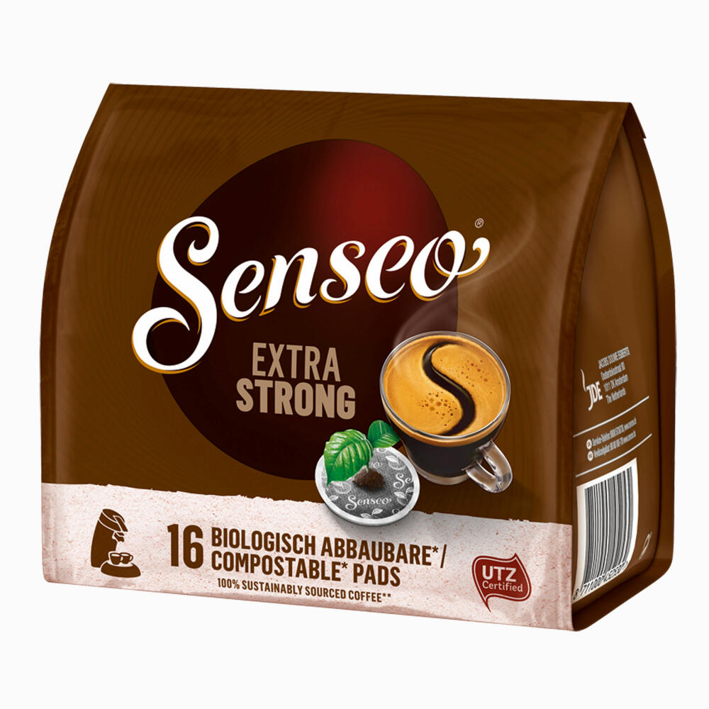 Senseo Extra Strong Kaffee Geschenkset 3 x 16 Pads / Kaffeepads + Café Smooth Glas