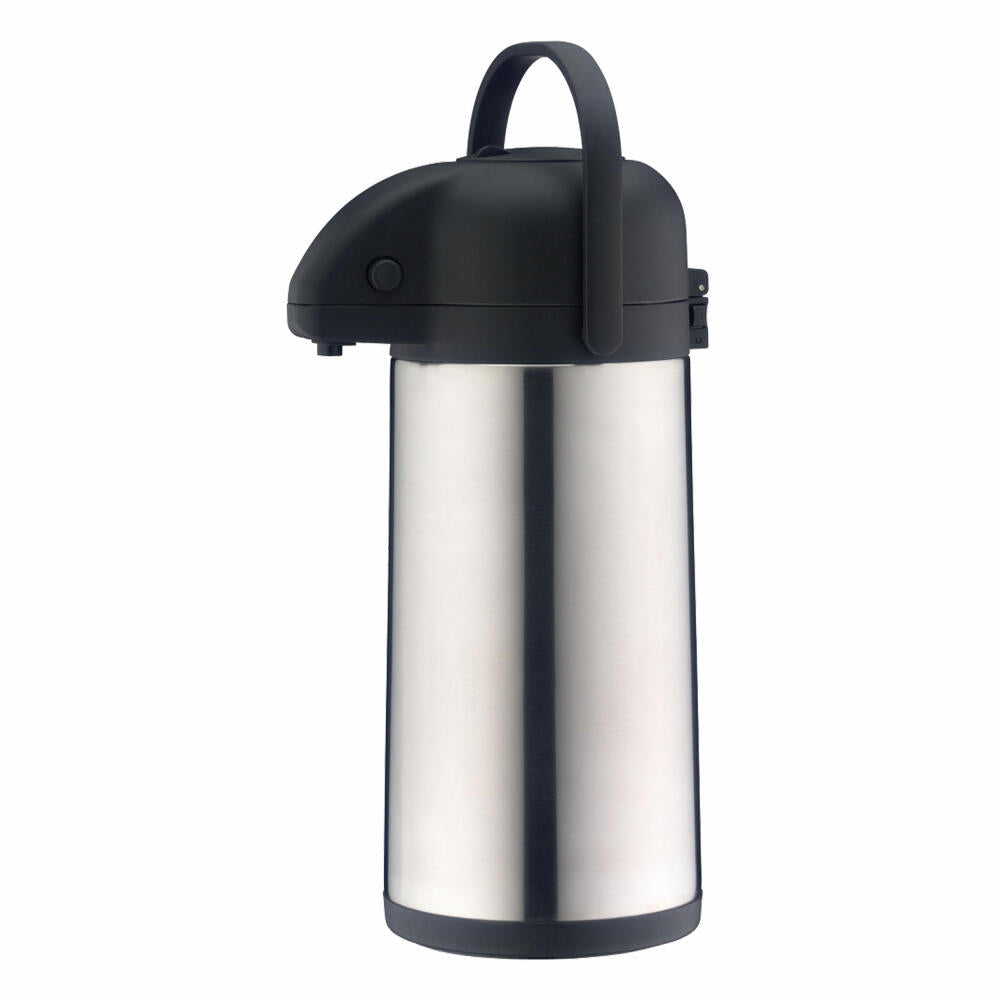 Alfi Pumpkanne TT, Getränkespender, Thermokanne, Pumpkanne, Edelstahl mattiert, 2.5 L, 0837205250