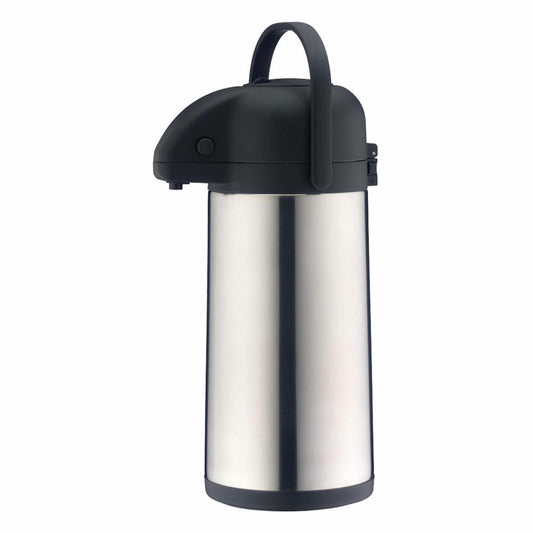 Alfi Pumpkanne TT, Getränkespender, Thermokanne, Pumpkanne, Edelstahl mattiert, 2.5 L, 0837205250