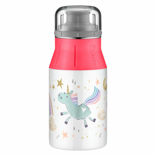 Alfi Kindertrinkflasche elementBottle Kids, Trinkflasche, Sportflasche, Flasche, Edelstahl, Rainbow, 400 ml, 5357.202.040