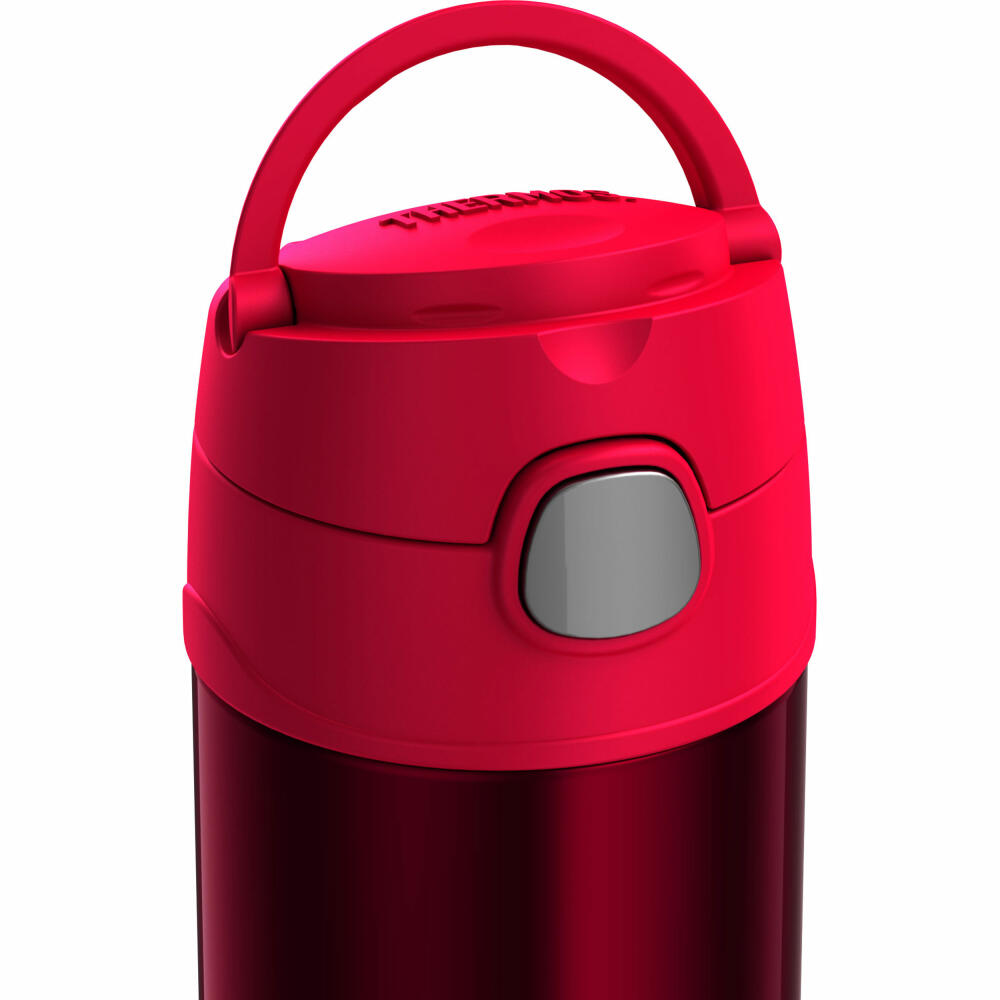 THERMOS kids Isolier-Trinkflasche FUNTAINER STRAW BOTTLE, Thermosflasche, Flasche, Edelstahl, Pink, 350 ml, 4113372035