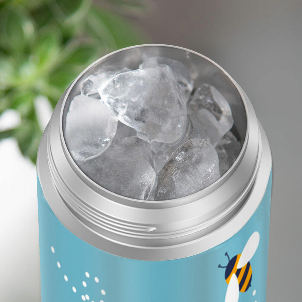 THERMOS kids insulated drinking bottle FUNTAINER STRAW BOTTLE, thermos bottle, bottle, stainless steel, Bees, 350 ml, 4113404035