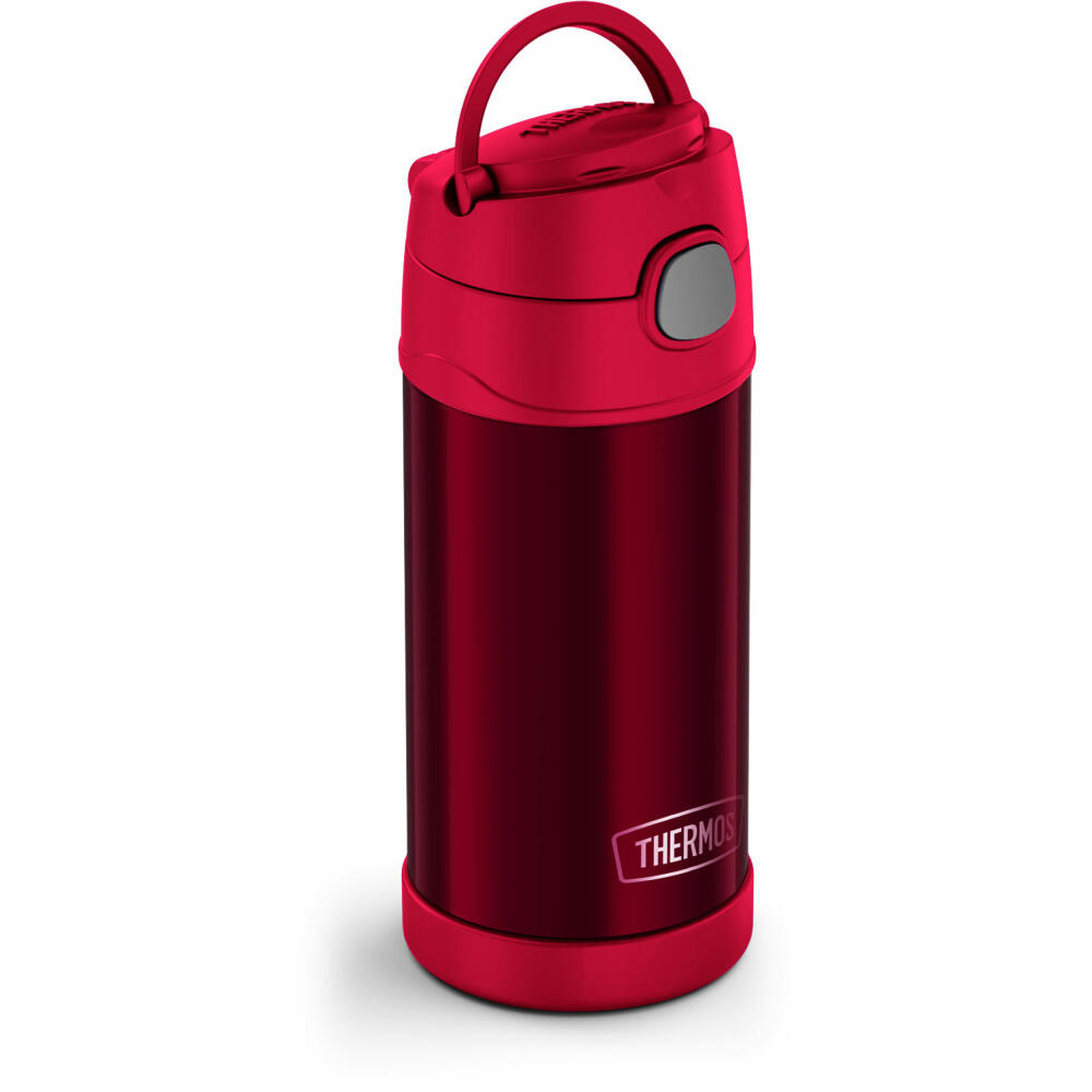 THERMOS kids Isolier-Trinkflasche FUNTAINER STRAW BOTTLE, Thermosflasche, Flasche, Edelstahl, Pink, 350 ml, 4113372035