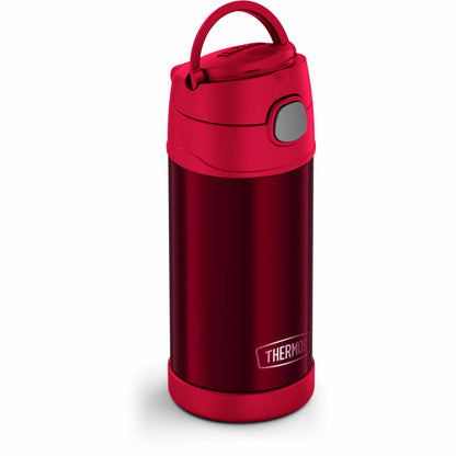THERMOS kids Isolier-Trinkflasche FUNTAINER STRAW BOTTLE, Thermosflasche, Flasche, Edelstahl, Pink, 350 ml, 4113372035