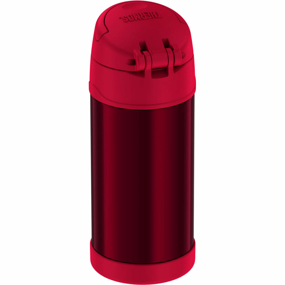 THERMOS kids Isolier-Trinkflasche FUNTAINER STRAW BOTTLE, Thermosflasche, Flasche, Edelstahl, Pink, 350 ml, 4113372035