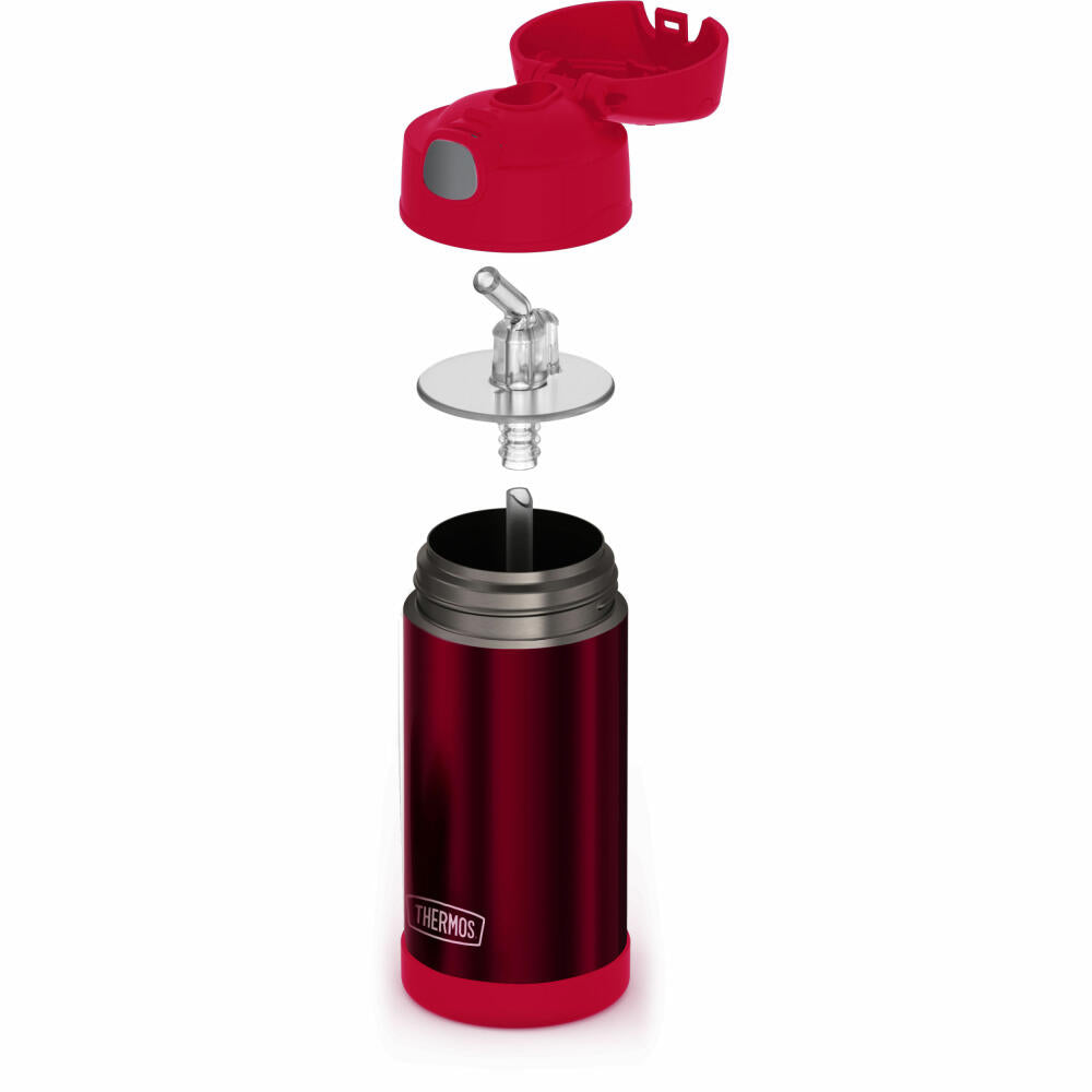 THERMOS kids Isolier-Trinkflasche FUNTAINER STRAW BOTTLE, Thermosflasche, Flasche, Edelstahl, Pink, 350 ml, 4113372035