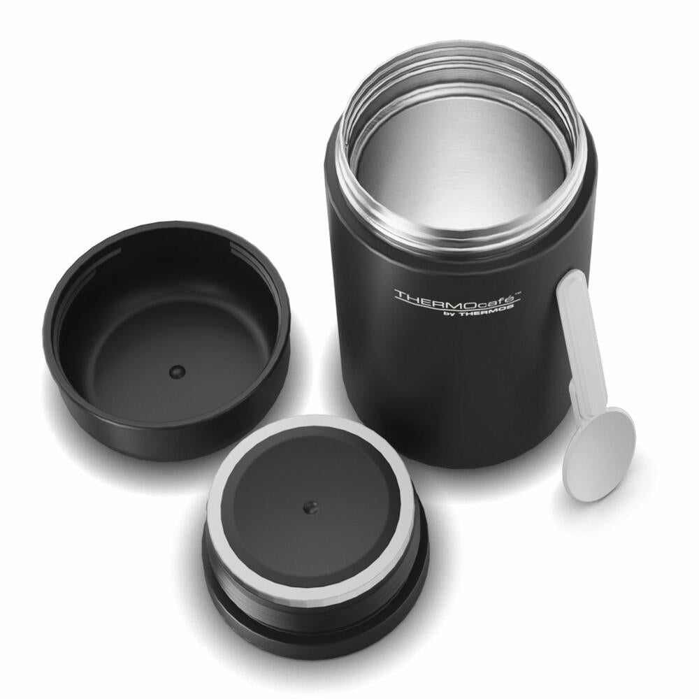 THERMOS Isolier-Speisegefäß TC DAILY FOOD JAR, Speisebehälter, Thermobehälter, Edelstahl, Black Mat, 400 ml, 4201232040