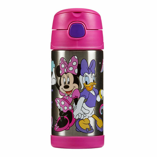 THERMOS kids Isolier-Trinkflasche FUNTAINER STRAW BOTTLE DISNEY Minnie, Thermosflasche, Flasche, Edelstahl, 350 ml, 4113412035