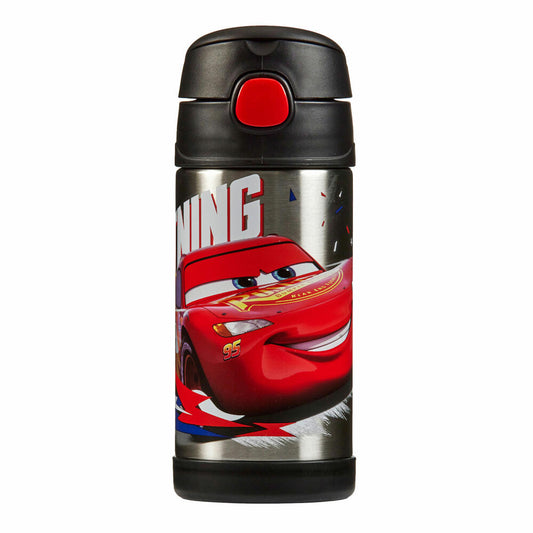 THERMOS kids Isolier-Trinkflasche FUNTAINER STRAW BOTTLE DISNEY Cars, Thermosflasche, Flasche, Edelstahl, 350 ml, 4113416035
