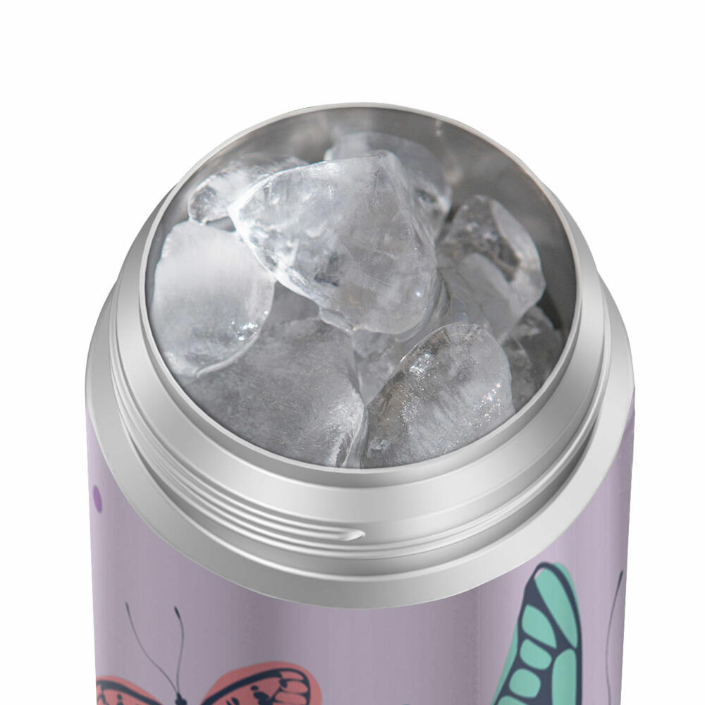 THERMOS kids Isolier-Trinkflasche FUNTAINER STRAW BOTTLE, Thermosflasche, Flasche, Edelstahl, Butterflies, 350 ml, 4113401035