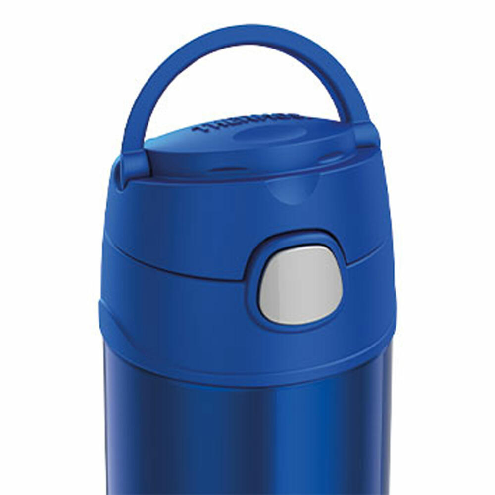 THERMOS kids Isolier-Trinkflasche FUNTAINER STRAW BOTTLE, Thermosflasche, Flasche, Edelstahl, Navy, 350 ml, 4113342035